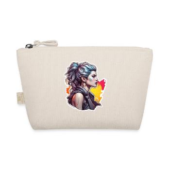Rocker Girl / Punk Rock / Woman / Colorful Hair / Cool - Organic Pouch - nature - Front