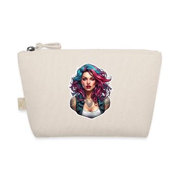 Rocker Girl / Punk Rock / Woman / Colorful Hair / Cool - Organic Pouch - nature - Front