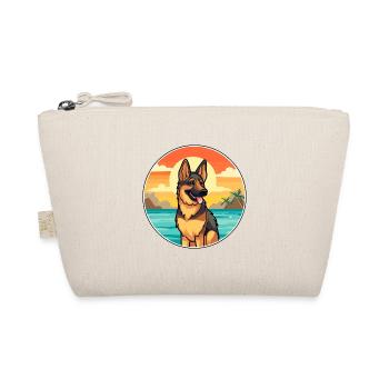 German Shepherd Dog Breed Cartoon Kawaii Clipart - Organic Pouch - nature - Front