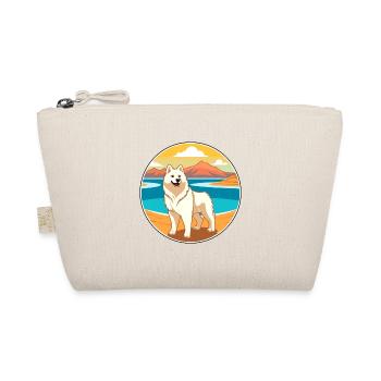 Jindo Dog Breed Cartoon Kawaii Clipart Watercolor - Organic Pouch - nature - Front