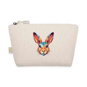 Hare Rabbit Colorful Watercolor Animal Pet Cartoon - Organic Pouch - nature - Front