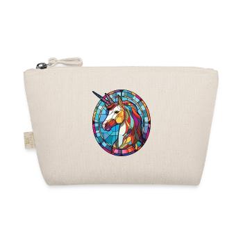 Unicorn Colorful Watercolor Animal Illustration - Organic Pouch - nature - Front