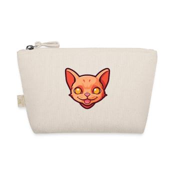 Red Devon Rex Cat Cartoon Watercolor Illustration - Organic Pouch - nature - Front