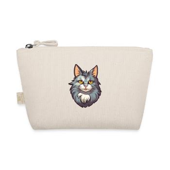Maine Coon Katze Karikatur Aquarell Illustration - Bio-Täschchen - Natur - Vorne