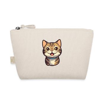 California Spangled Cat Cartoon Watercolor Clipart - Organic Pouch - nature - Front