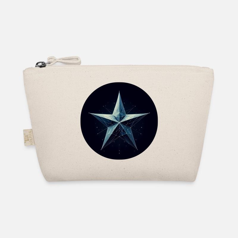 Blue star in polygon style Organic Pouch