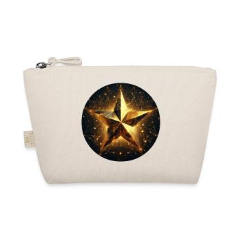 Stern funkeln gold Galaxie - Bio-Täschchen - Natur - Vorne