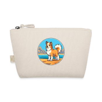 Taigan Kyrgyz Taighany Dog Breed Cartoon Kawaii - Organic Pouch - nature - Front