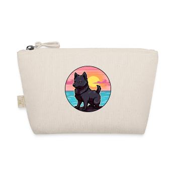 Schipperke Dog Breed Cartoon Kawaii Clipart Dog - Organic Pouch - nature - Front