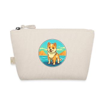 Shikoku Dog Breed Cartoon Kawaii Clipart Dog Pet - Organic Pouch - nature - Front