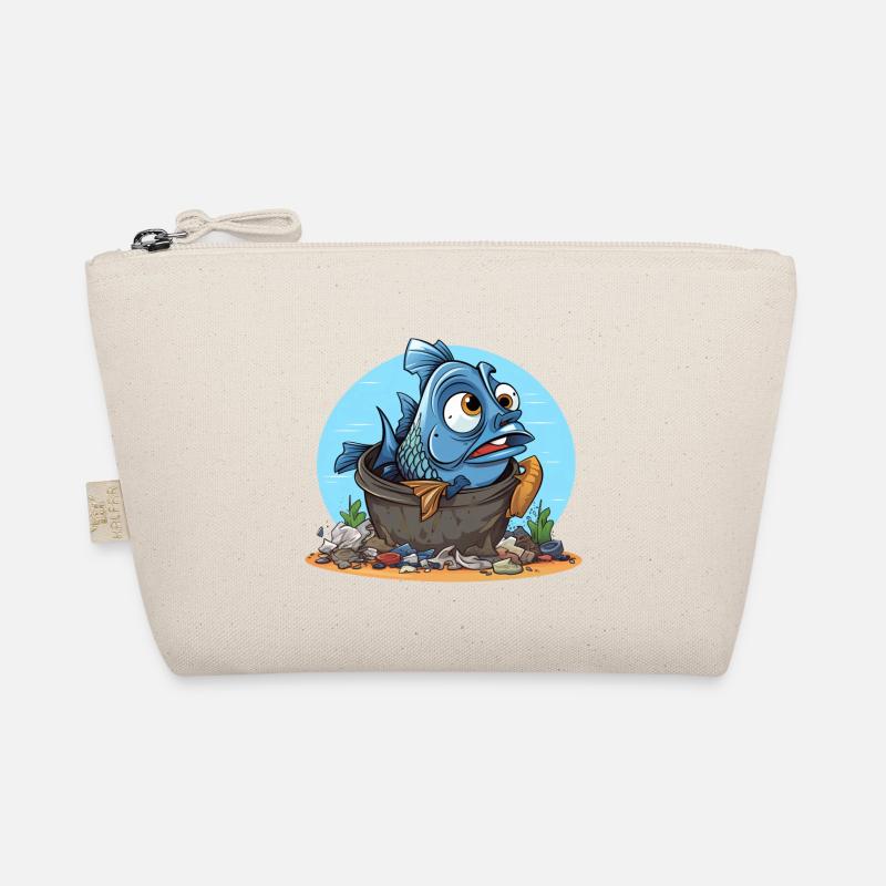 Desperate Fish Pollution Shirt Organic Pouch