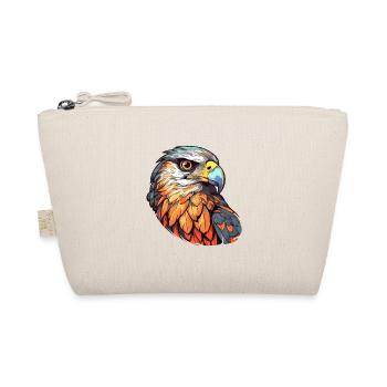 Falcon Colorful Watercolor Cartoon Kawaii Animal - Organic Pouch - nature - Front