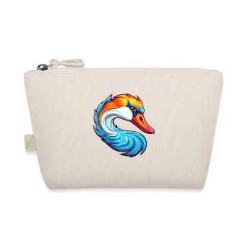 Schwan Buntes Aquarell Cartoon Kawaii Tier - Bio-Täschchen - Natur - Vorne