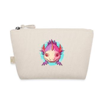 Axolotl Colorful Watercolor Cartoon Kawaii Animal - Organic Pouch - nature - Front