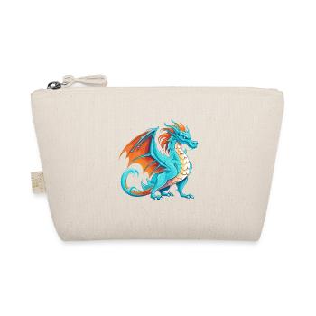 Dragon Colorful Watercolor Cartoon Kawaii Animal - Organic Pouch - nature - Front
