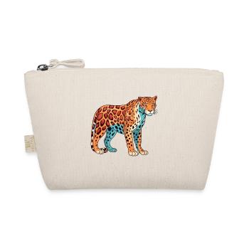Jaguar Buntes Aquarell Cartoon Kawaii Tier - Bio-Täschchen - Natur - Vorne