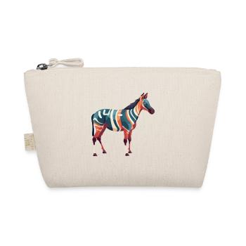 Okapi Colorful Watercolor Cartoon Kawaii Animal - Organic Pouch - nature - Front