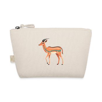 Impala Buntes Aquarell Cartoon Kawaii Tier - Bio-Täschchen - Natur - Vorne