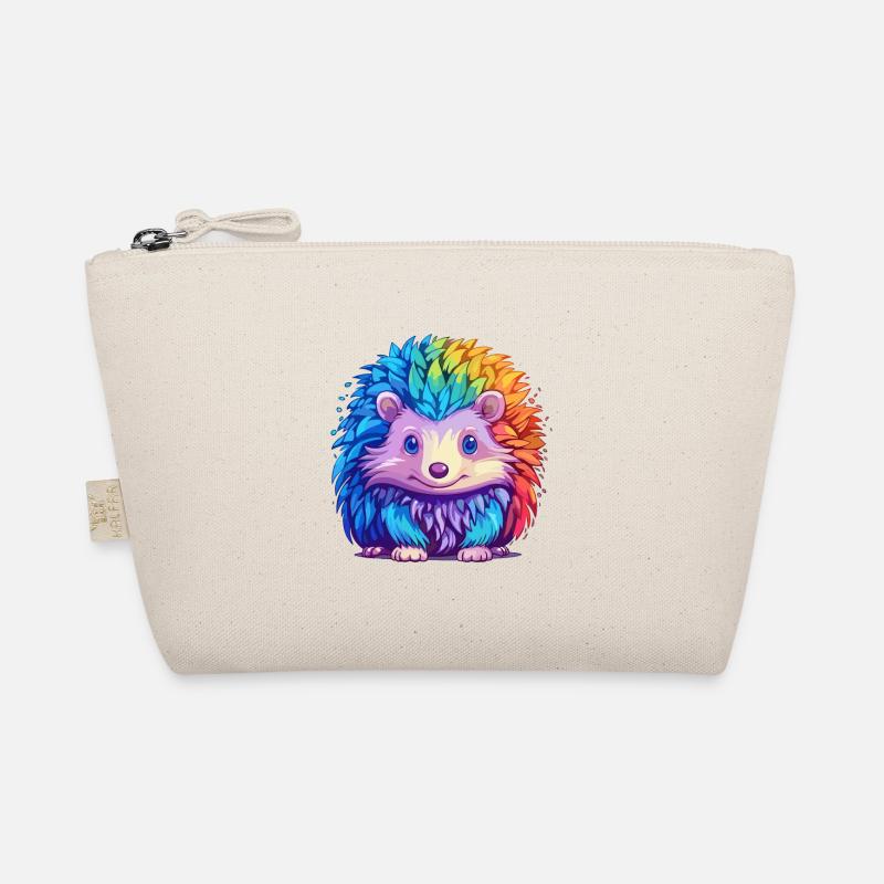 Igel Buntes Aquarell Cartoon Kawaii Tier - Bio-Täschchen - Natur