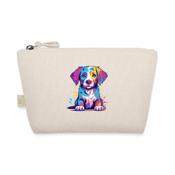 Hund Buntes Aquarell Cartoon Kawaii Tier - Bio-Täschchen - Natur - Vorne