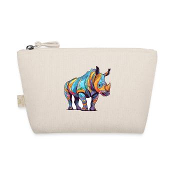 Rhinocéros Aquarelle Colorée Dessin Animé Kawaii Animal - Trousse biologique - nature - Devant