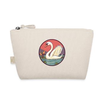 Schwan buntes Aquarell Cartoon Kawaii Tier - Bio-Täschchen - Natur - Vorne