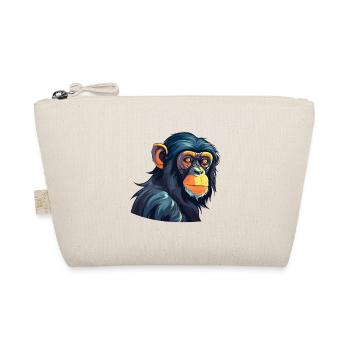 Bonobo Colorful Watercolor Cartoon Kawaii Animal - Organic Pouch - nature - Front