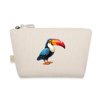 Toucan Colorful Watercolor Cartoon Kawaii Animal - Organic Pouch - nature - Front