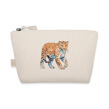 Amur Leopard Colorful Watercolor Cartoon Kawaii An - Organic Pouch - nature - Front