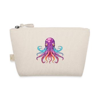 Squid Colorful Watercolor Cartoon Kawaii Animal - Organic Pouch - nature - Front