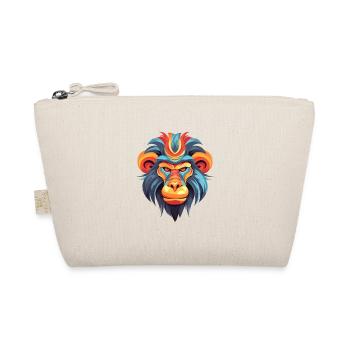 Mandrill Buntes Aquarell Cartoon Kawaii Tier - Bio-Täschchen - Natur - Vorne