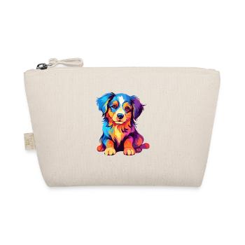 Hund Buntes Aquarell Cartoon Kawaii Tier - Bio-Täschchen - Natur - Vorne