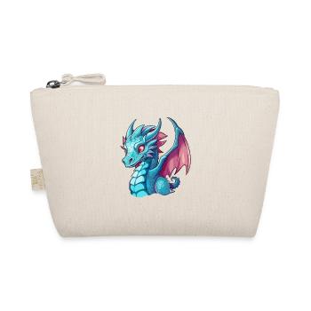 Dragon Colorful Watercolor Cartoon Kawaii Animal - Organic Pouch - nature - Front