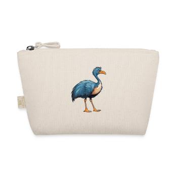 Ostrich Colorful Watercolor Cartoon Kawaii Animal - Organic Pouch - nature - Front