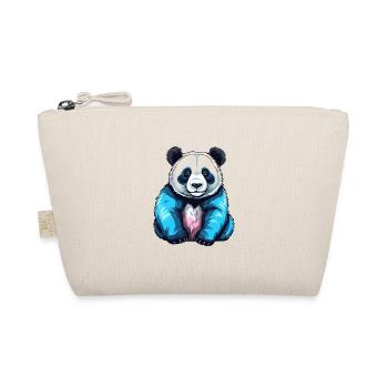 Panda Buntes Aquarell Cartoon Kawaii Tier - Bio-Täschchen - Natur - Vorne