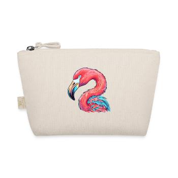 Flamingo Colorful Watercolor Cartoon Kawaii Animal - Organic Pouch - nature - Front