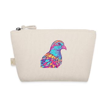 Dove Colorful Watercolor Cartoon Kawaii Animal - Organic Pouch - nature - Front