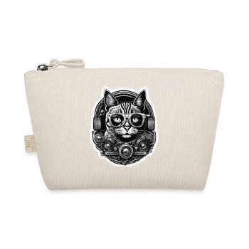 Cool Cat / Funny / Animal / Pet / Crazy - Organic Pouch - nature - Front