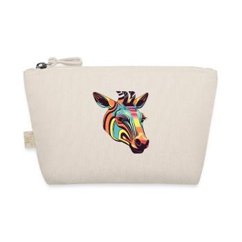 Okapi Colorful Watercolor Cartoon Kawaii Animal - Organic Pouch - nature - Front