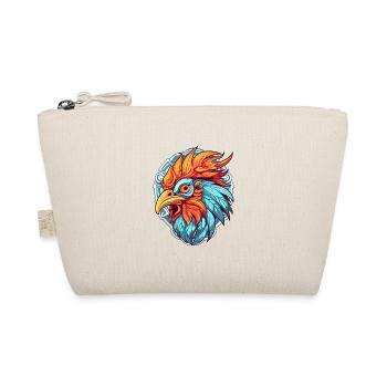 Rooster Colorful Watercolor Cartoon Kawaii Animal - Organic Pouch - nature - Front
