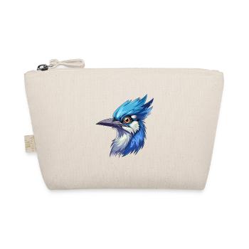 Blue Jay Colorful Watercolor Cartoon Kawaii Animal - Organic Pouch - nature - Front