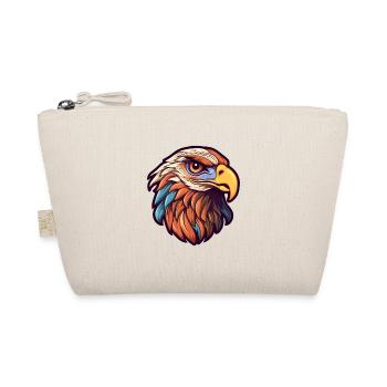 Hawk Colorful Watercolor Cartoon Kawaii Animal - Organic Pouch - nature - Front