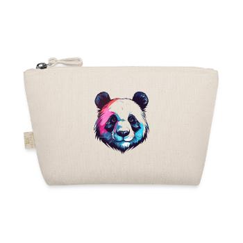 Panda Buntes Aquarell Cartoon Kawaii Tier - Bio-Täschchen - Natur - Vorne