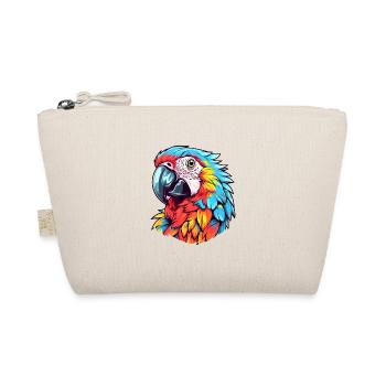 Parrot Colorful Watercolor Cartoon Kawaii Animal - Organic Pouch - nature - Front