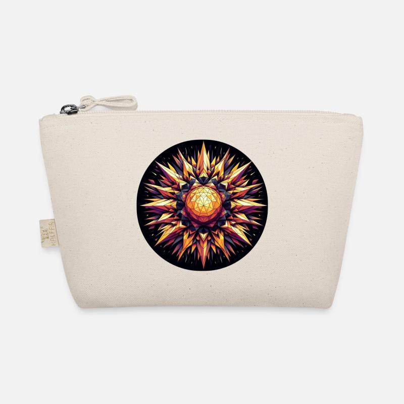 Polygone de rayons de soleil dorés et colorés Trousse biologique