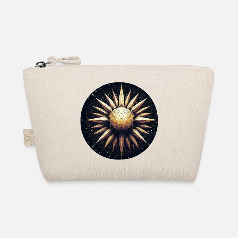 Golden sun with rays galaxy Organic Pouch