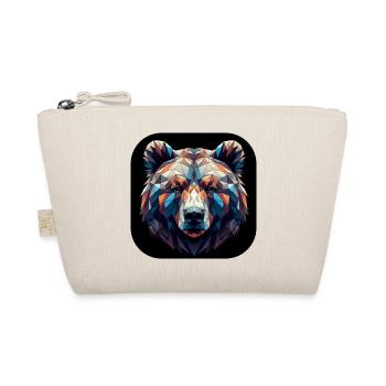 Bear Head Polygon Multicolored - Organic Pouch - nature - Front