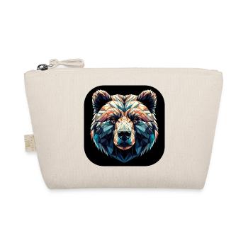 Colorful Bear in Polygon Design - Organic Pouch - nature - Front