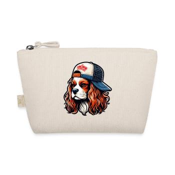Cavalier King Charles Hund mit Mütze - Bio-Täschchen - Natur - Vorne