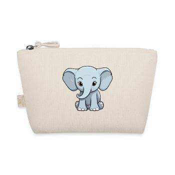 Elefant niedliche Karikatur Kawaii Aquarell Tier Haustier - Bio-Täschchen - Natur - Vorne